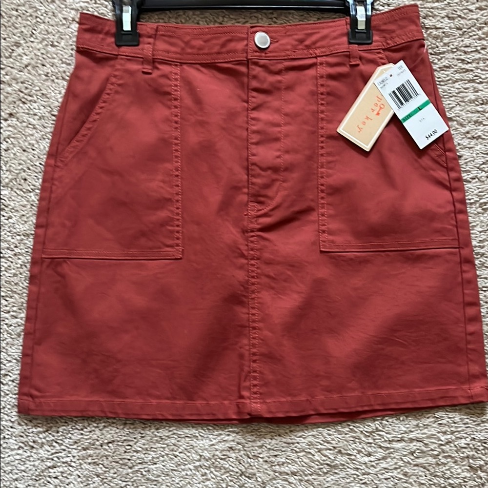 Copper Key Juniors Terracotta Mini Skirt